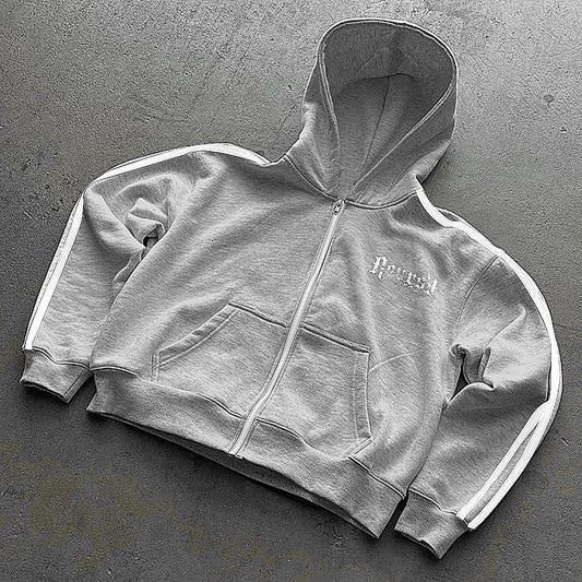 Light Grey Zip-Up Hoodie
