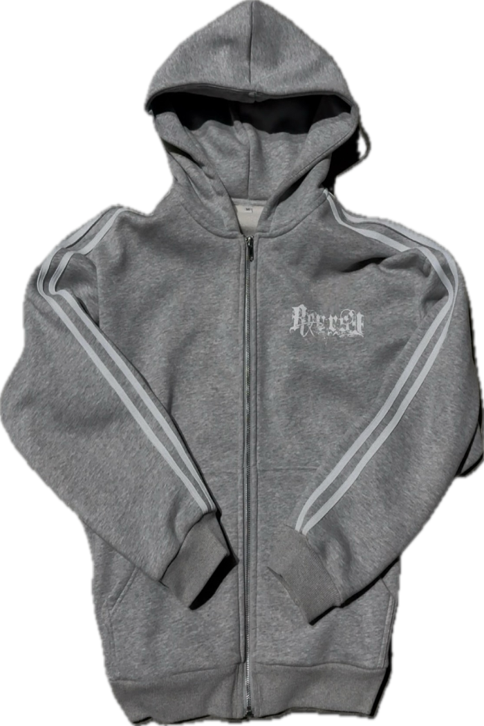 Light Grey Zip-Up Hoodie