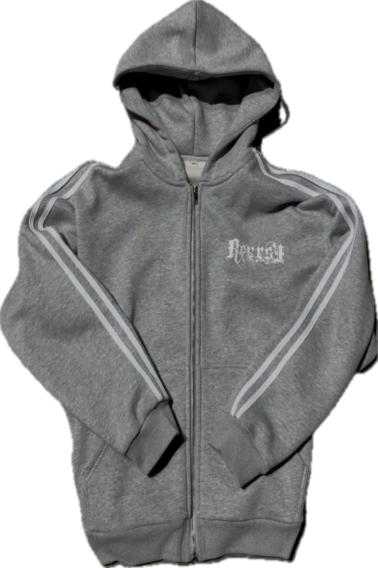 Light Grey Zip-Up Hoodie